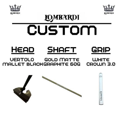 Lombardi Golf Custom Black Vertolo Mallet Golf Putter - GOLF LEAGUE