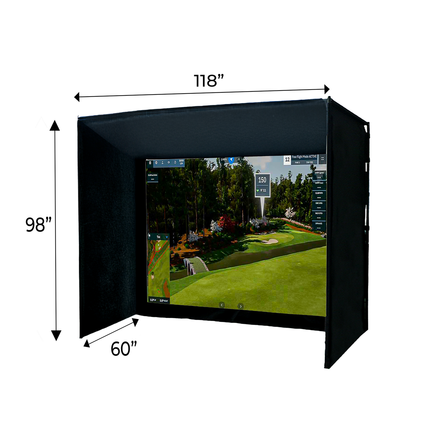 Compact & Durable Birdie 10 Golf Simulator Enclosure