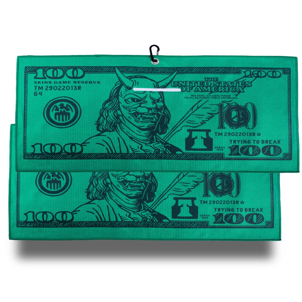 Skull Note Utility Towel (Green)