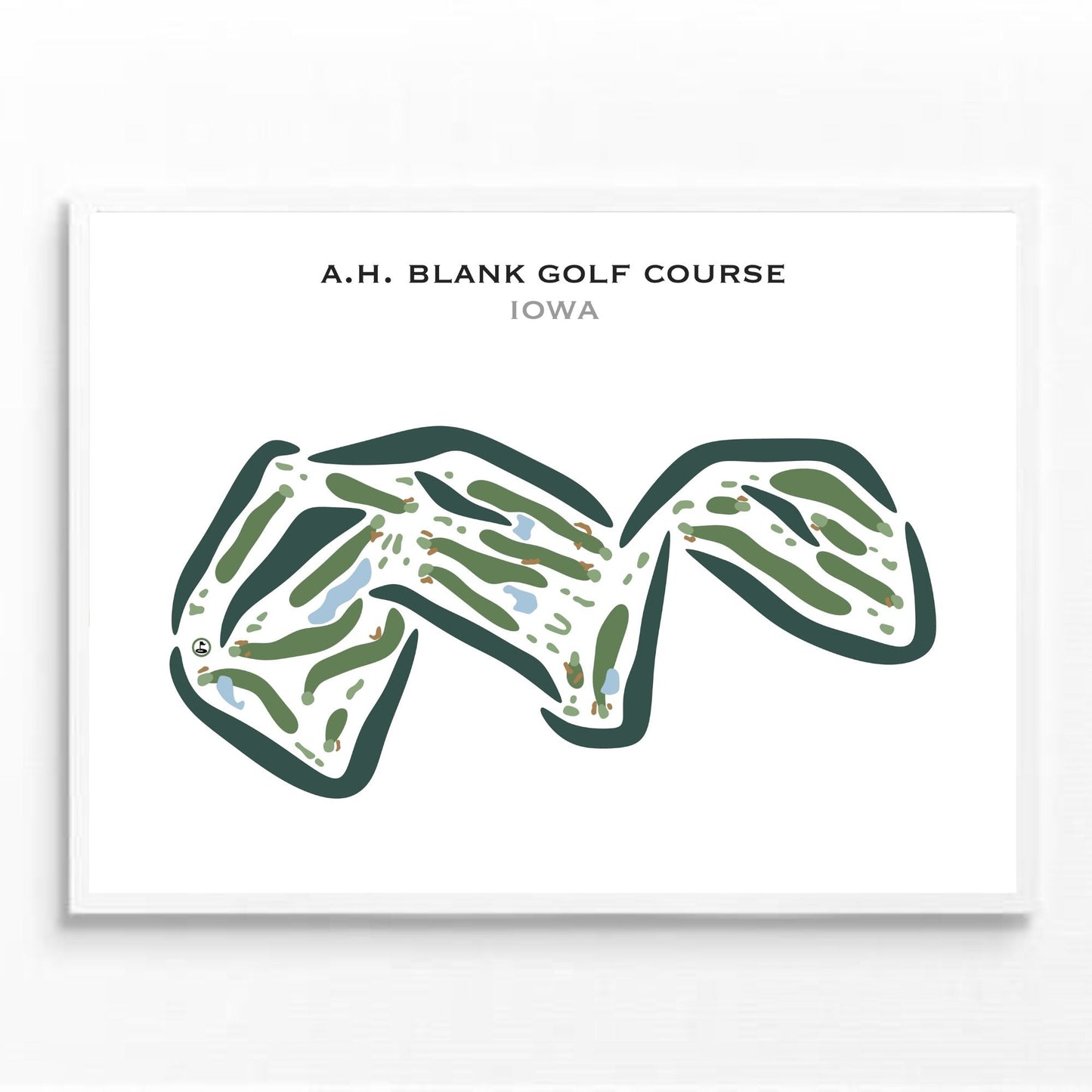 A.H. Blank Golf Course, Iowa - Printed Golf Courses