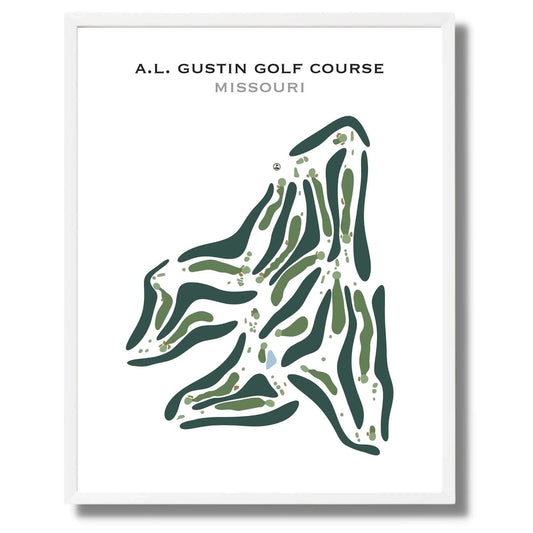 A. L. Gustin Golf Course, Missouri - Printed Golf Courses