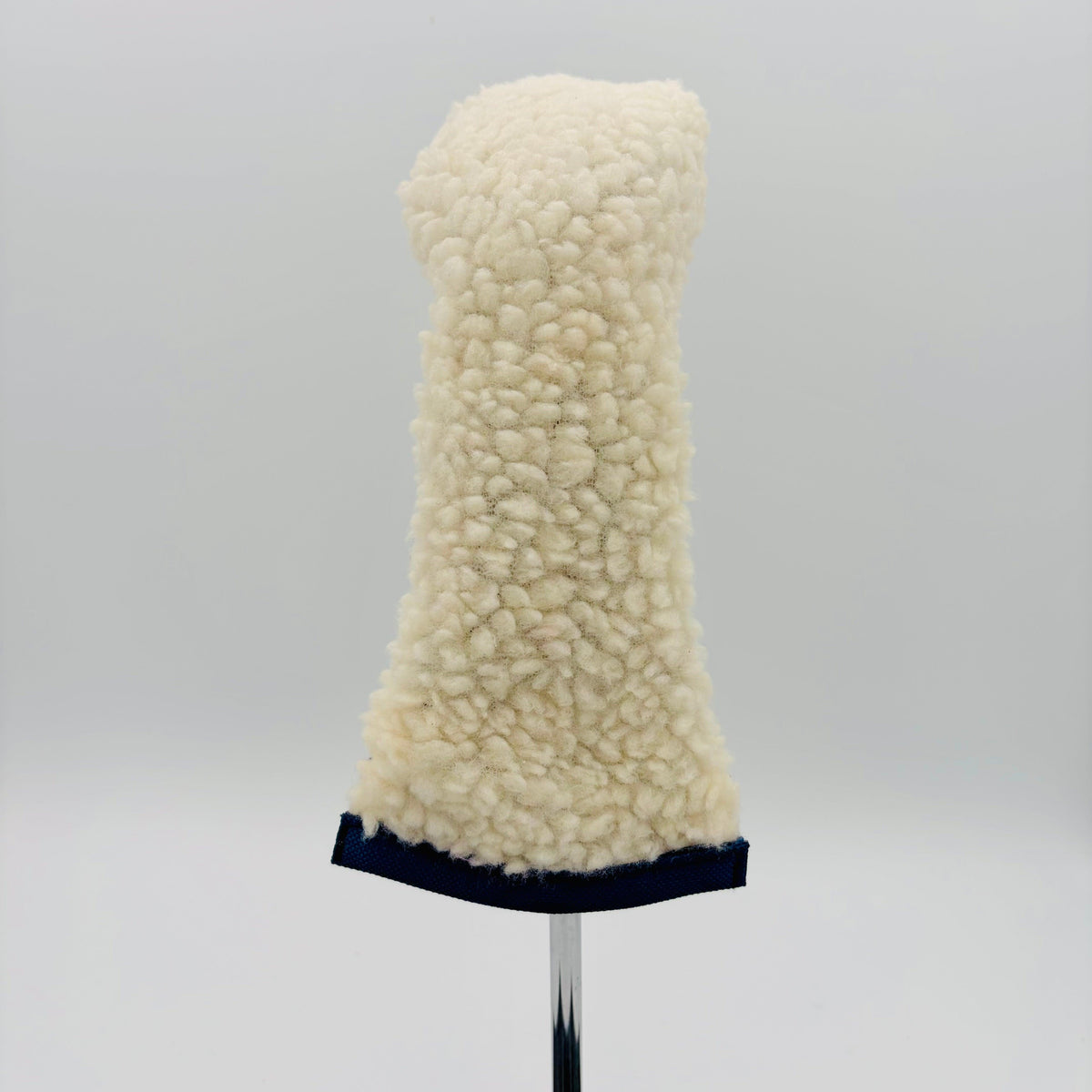 Cream Sherpa Hybrid Headcover w/ Navy Trim - Just4Golf
