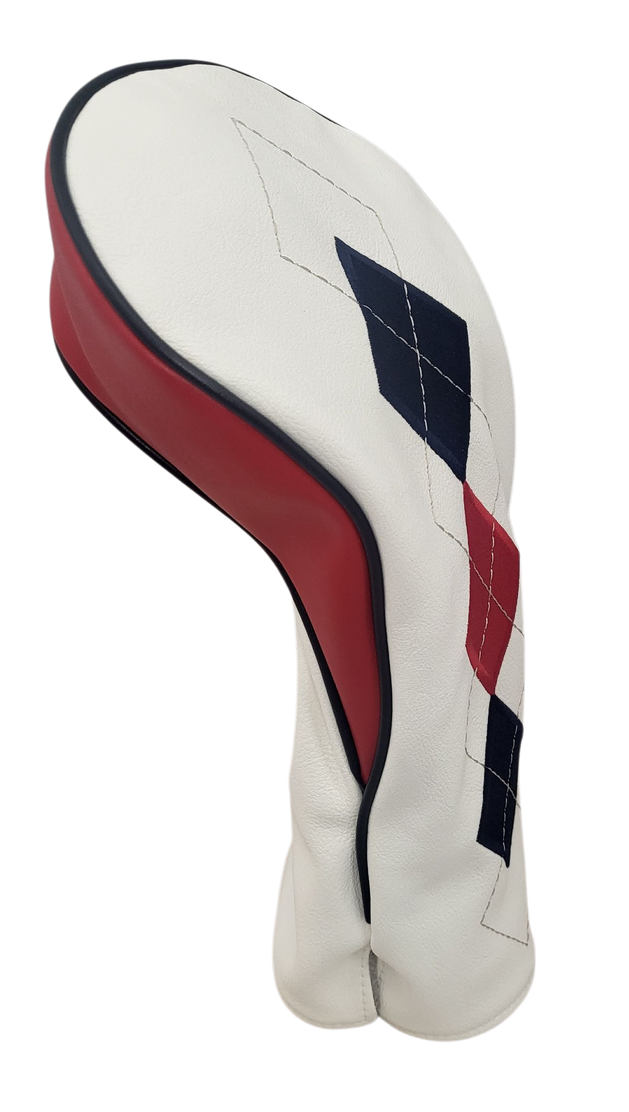 Classic Argyle Red, White & Blue Embroidered Driver Headcover by ReadyGOLF