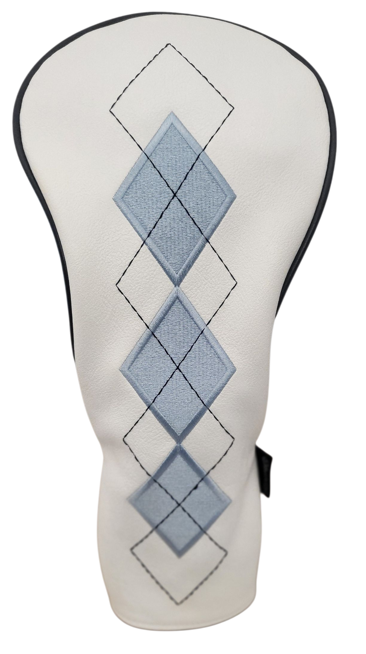Classic Argyle Sky Blue Embroidered Driver Headcover by ReadyGOLF
