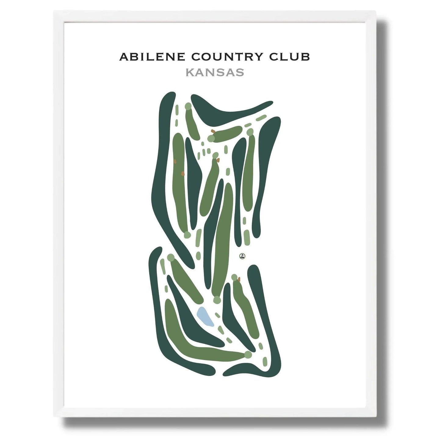 Abilene Country Club, Kansas - Printed Golf Course