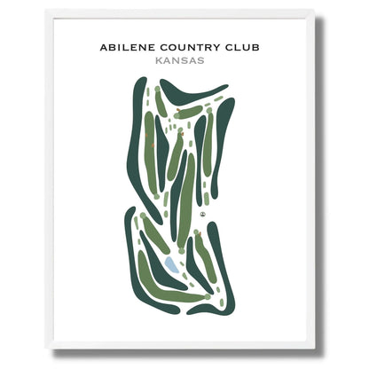 Abilene Country Club, Kansas - Printed Golf Course