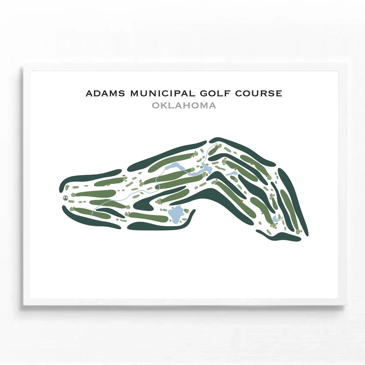Adams Municipal Golf Course, Oklahoma - Printed Golf Course
