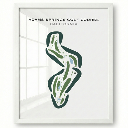 Adams Springs Golf Course, California - Printed Golf Courses