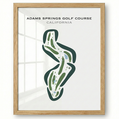 Adams Springs Golf Course, California - Printed Golf Courses