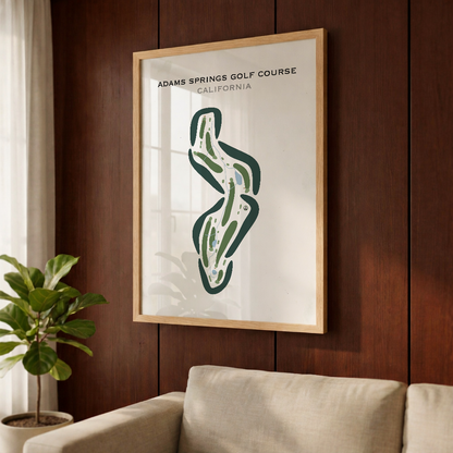 Adams Springs Golf Course, California - Printed Golf Courses