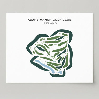 Adare Manor Golf Club, Ireland - Printed Golf Courses