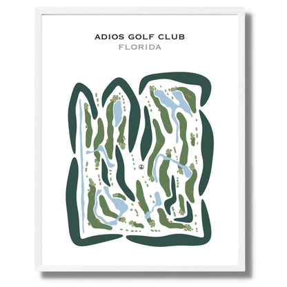 Adios Golf Club, Florida - Printed Golf Course