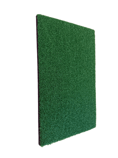 Golf Chipping Mat (16in x 10in) - Portable Practice Hitting Mat for Home with Real Turf