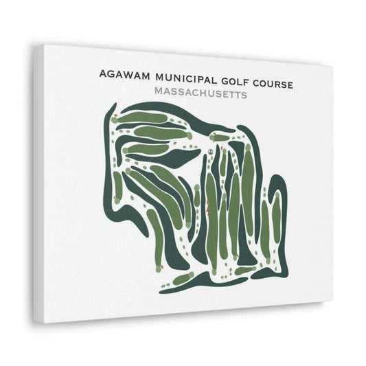 Agawam Municipal Golf Course, Massachusetts - Printed Golf Courses