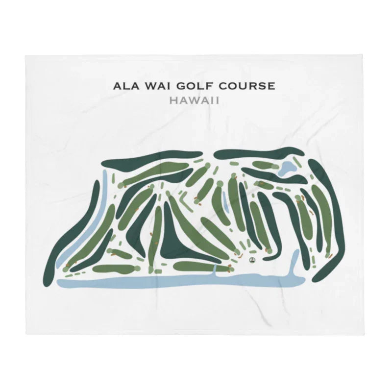 Ala Wai Golf Course, Hawaii - Printed Golf Course