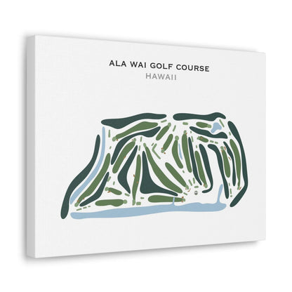 Ala Wai Golf Course, Hawaii - Printed Golf Course