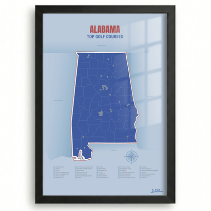 Map of Alabama Golf Courses