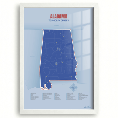 Map of Alabama Golf Courses
