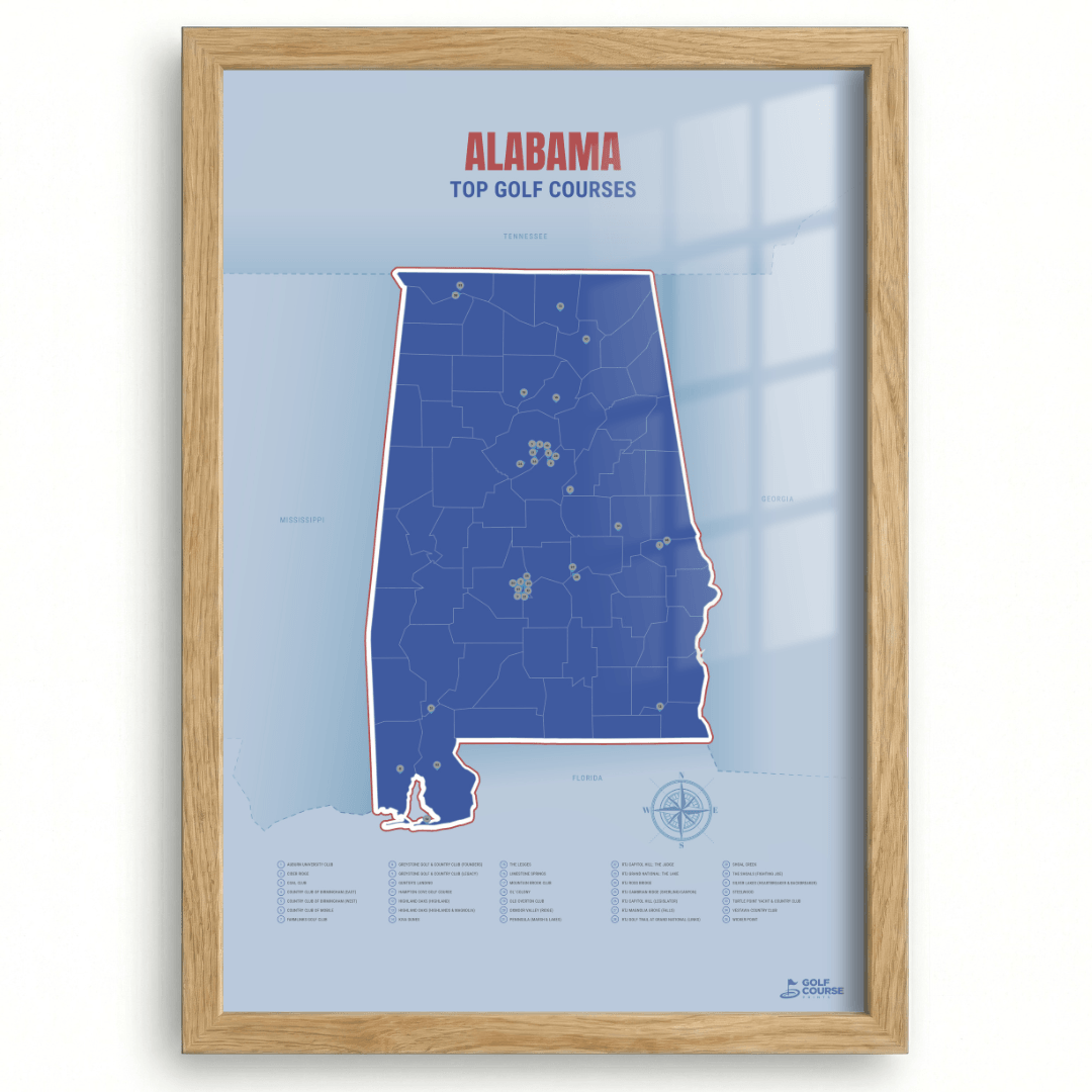 Map of Alabama Golf Courses