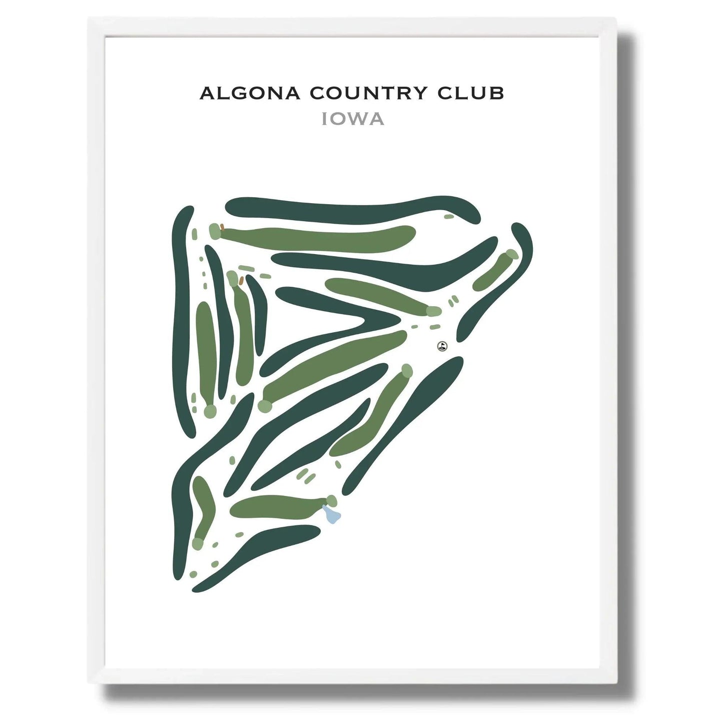 Algona Country Club, Iowa - Printed Golf Course