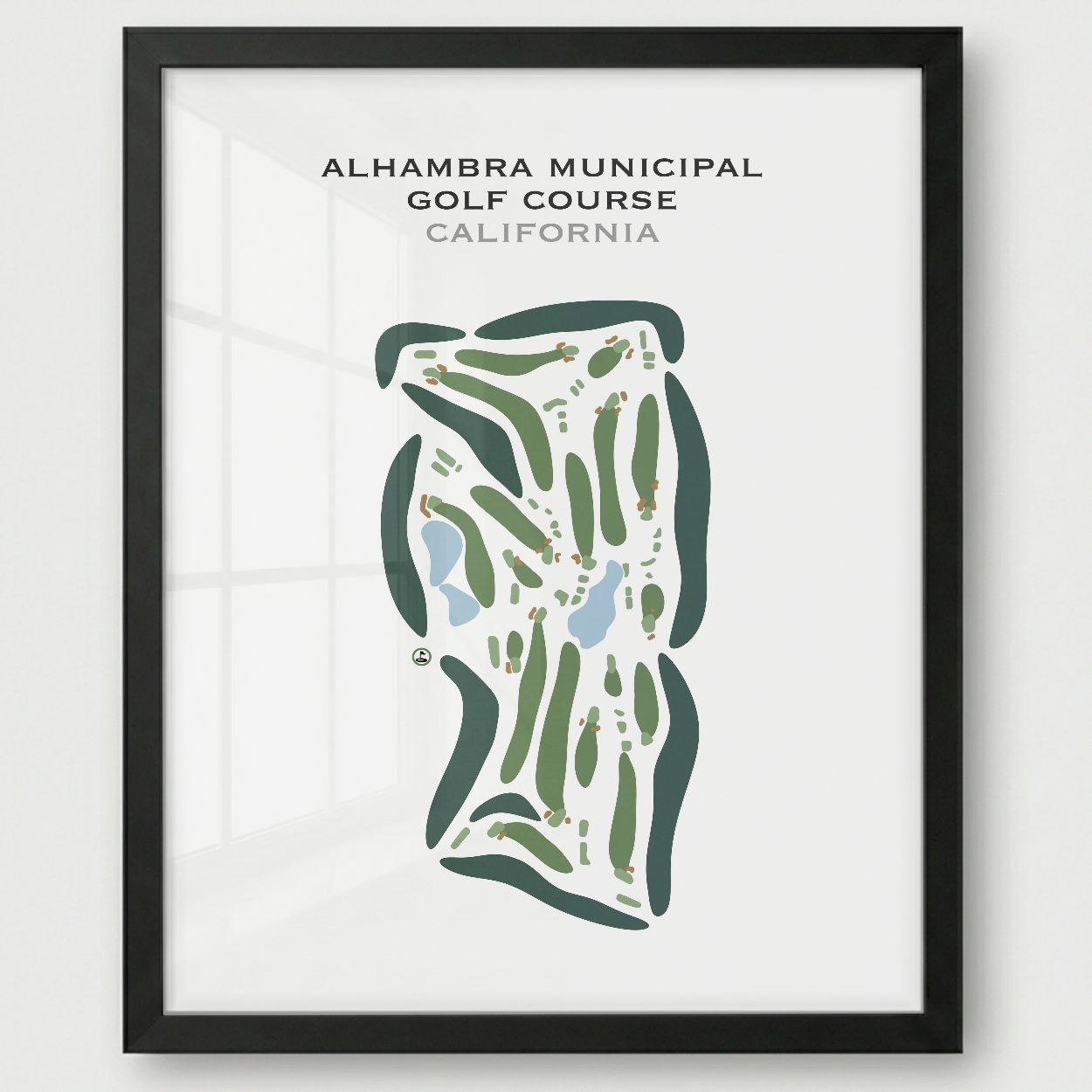 Alhambra Municipal Golf Course, California - Printed Golf Courses