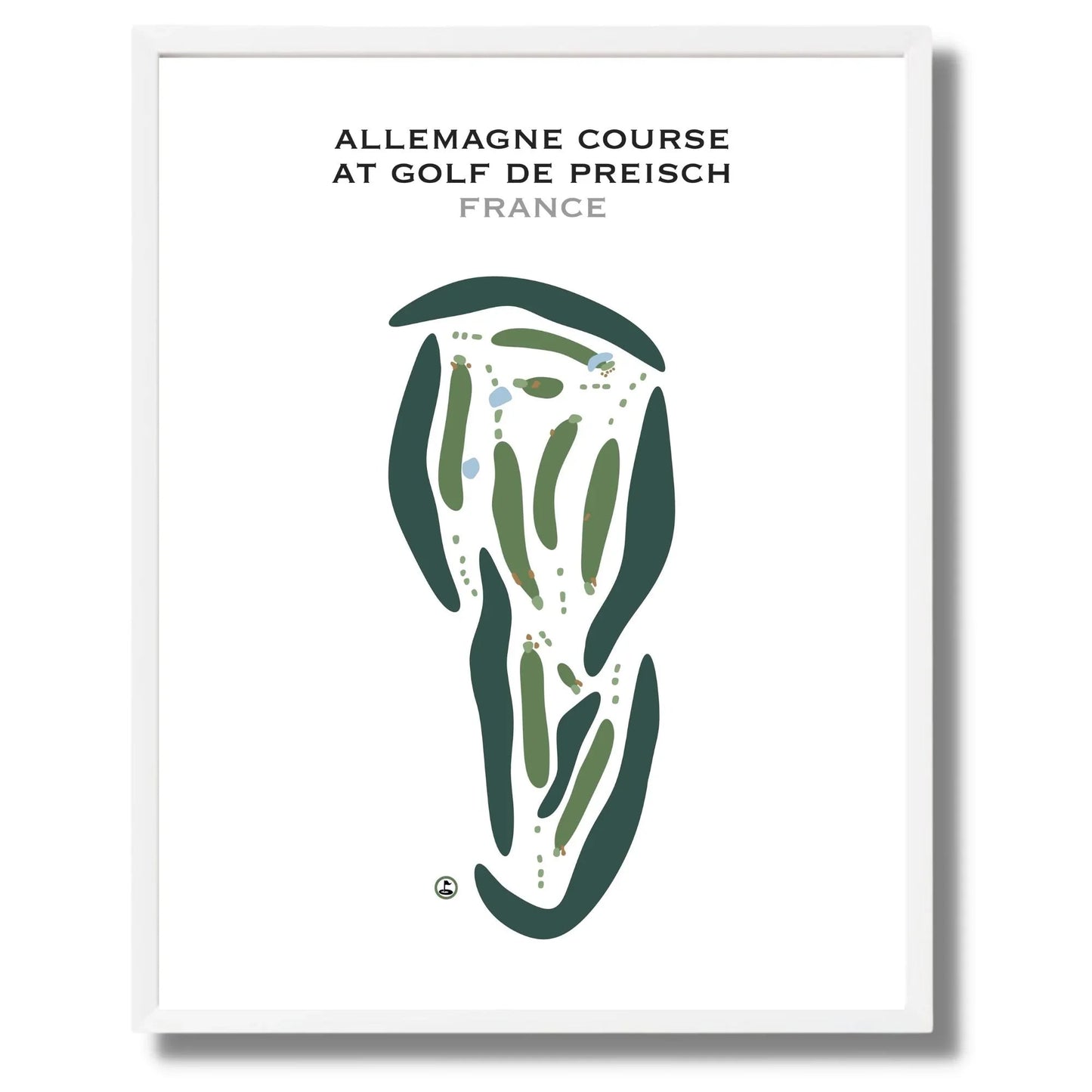 Allemagne Course at Golf de Preisch, France - Printed Golf Courses