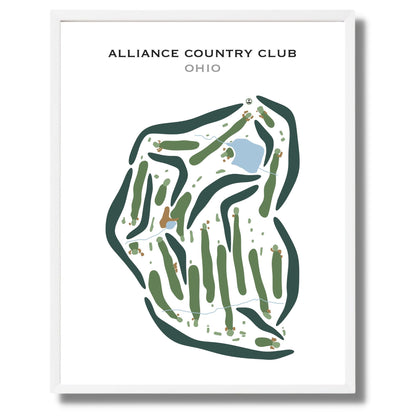 Alliance Country Club, Ohio - Printed Golf Courses