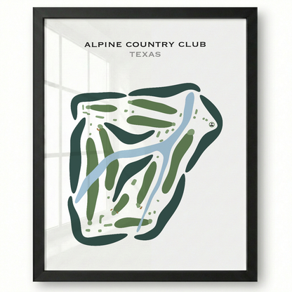 Alpine Country Club, Texas - Printed Golf Courses