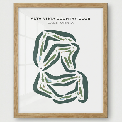 Alta Vista Country Club, California - Printed Golf Courses
