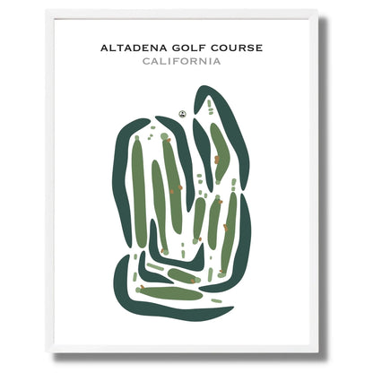 Altadena Golf Course, California - Printed Golf Courses