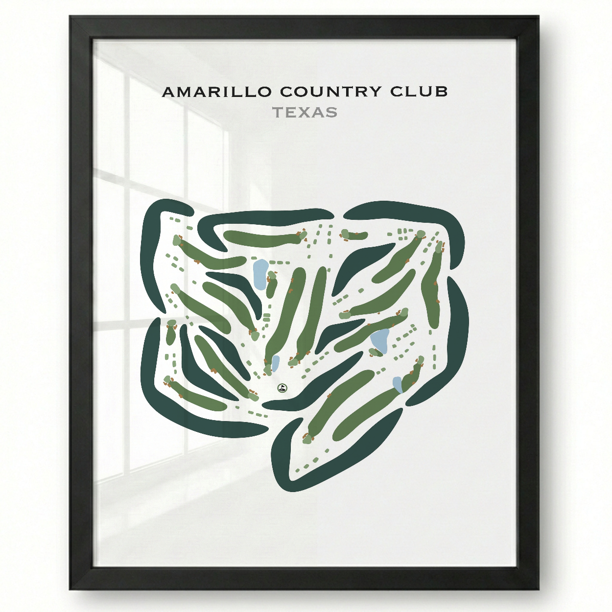 Amarillo Country Club, Texas - Printed Golf Courses