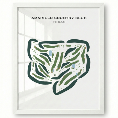 Amarillo Country Club, Texas - Printed Golf Courses