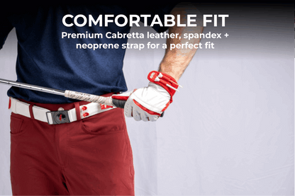 THE BYRD GOLF GLOVE - White/Red