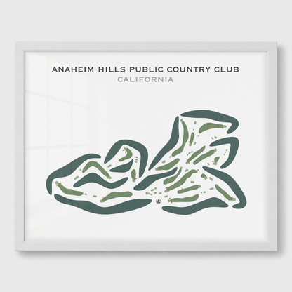 Anaheim Hills Public Country Club, California - Printed Golf Courses