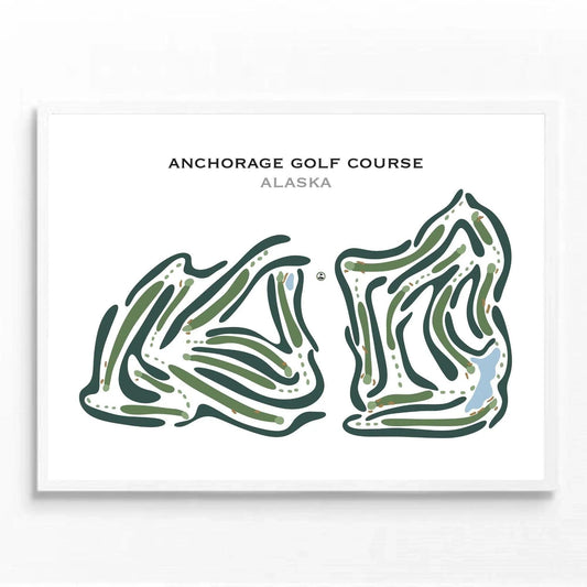 Anchorage Golf Courses, Alaska - Printed Golf Courses