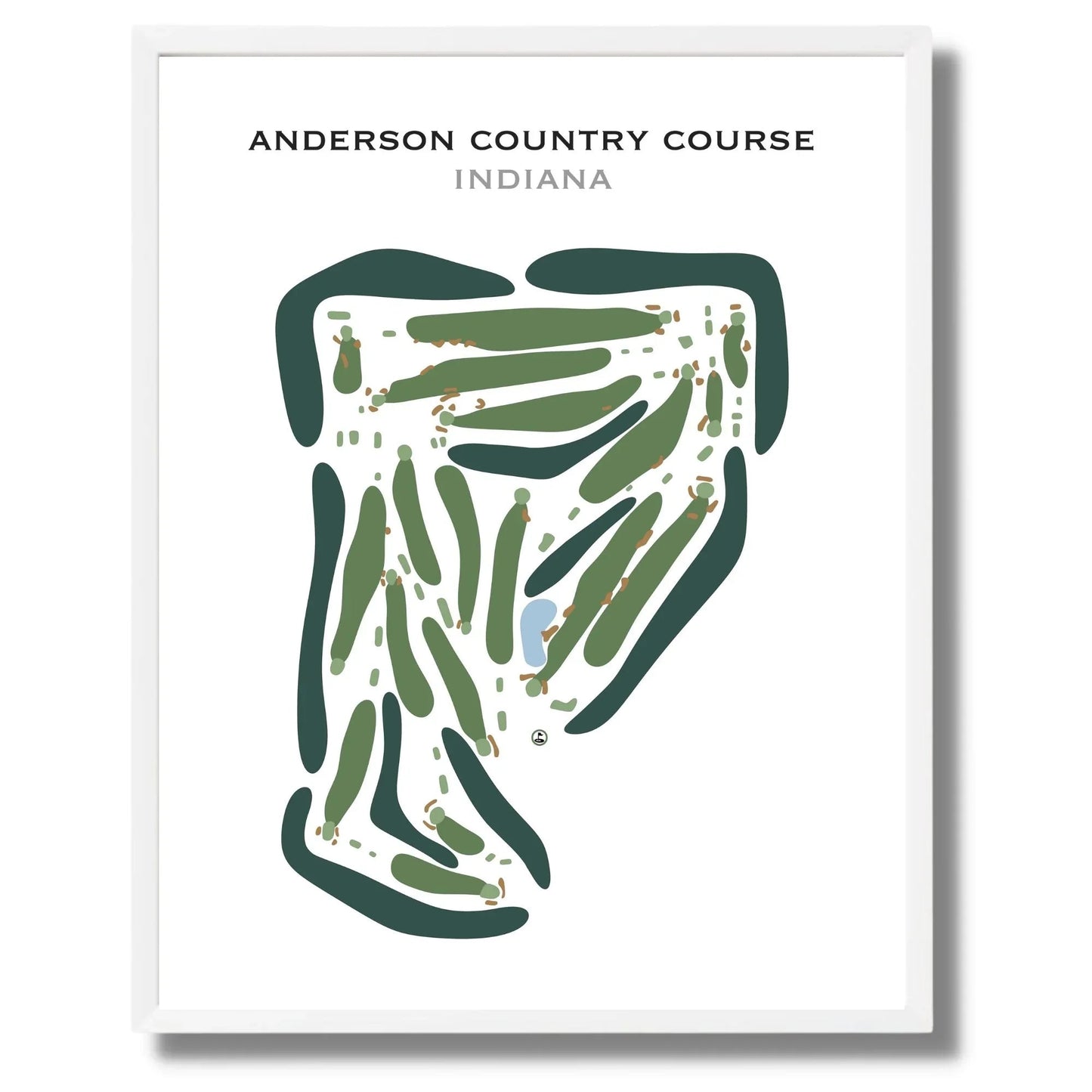 Anderson Country Club - Golf Course, Indiana - Printed Golf Courses