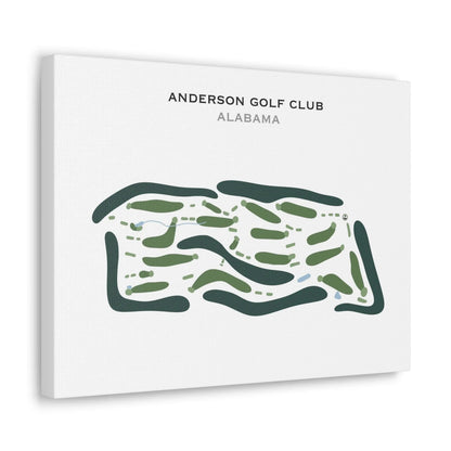 Anderson Golf Club, Alabama - Printed Golf Course