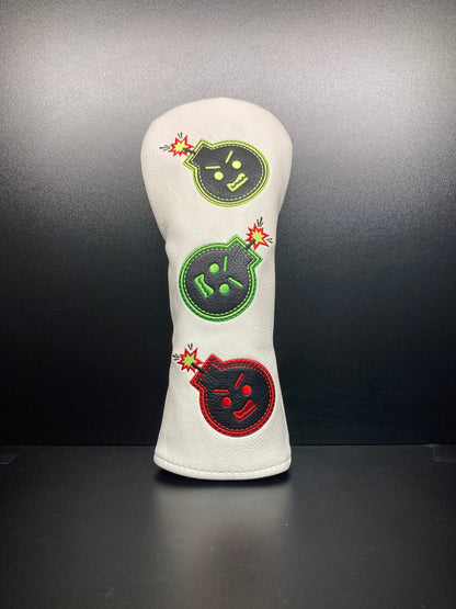 Angry Bombs White Headcover