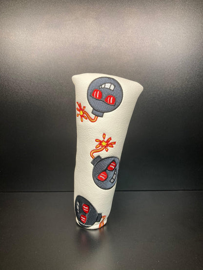 Angry Bombs White Headcover