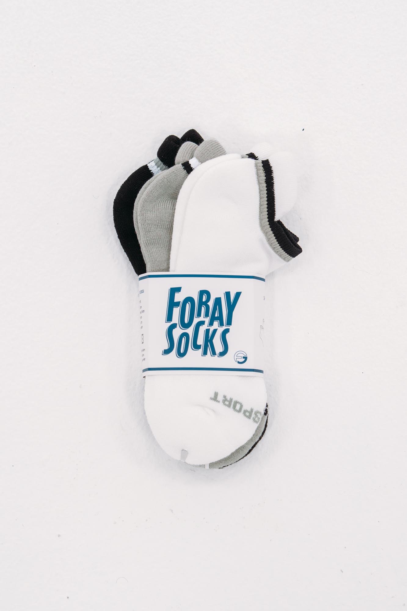 3-Pack No Show Ankle Socks