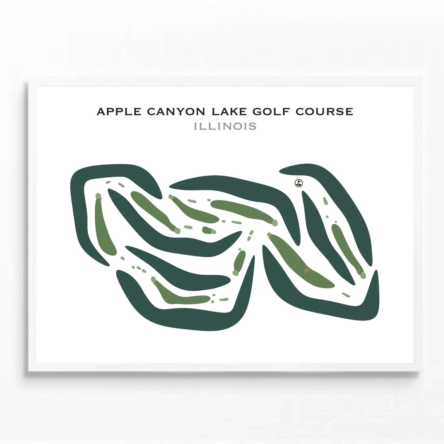 Apple Canyon Lake Golf Course, Illinois - Printed Golf Courses