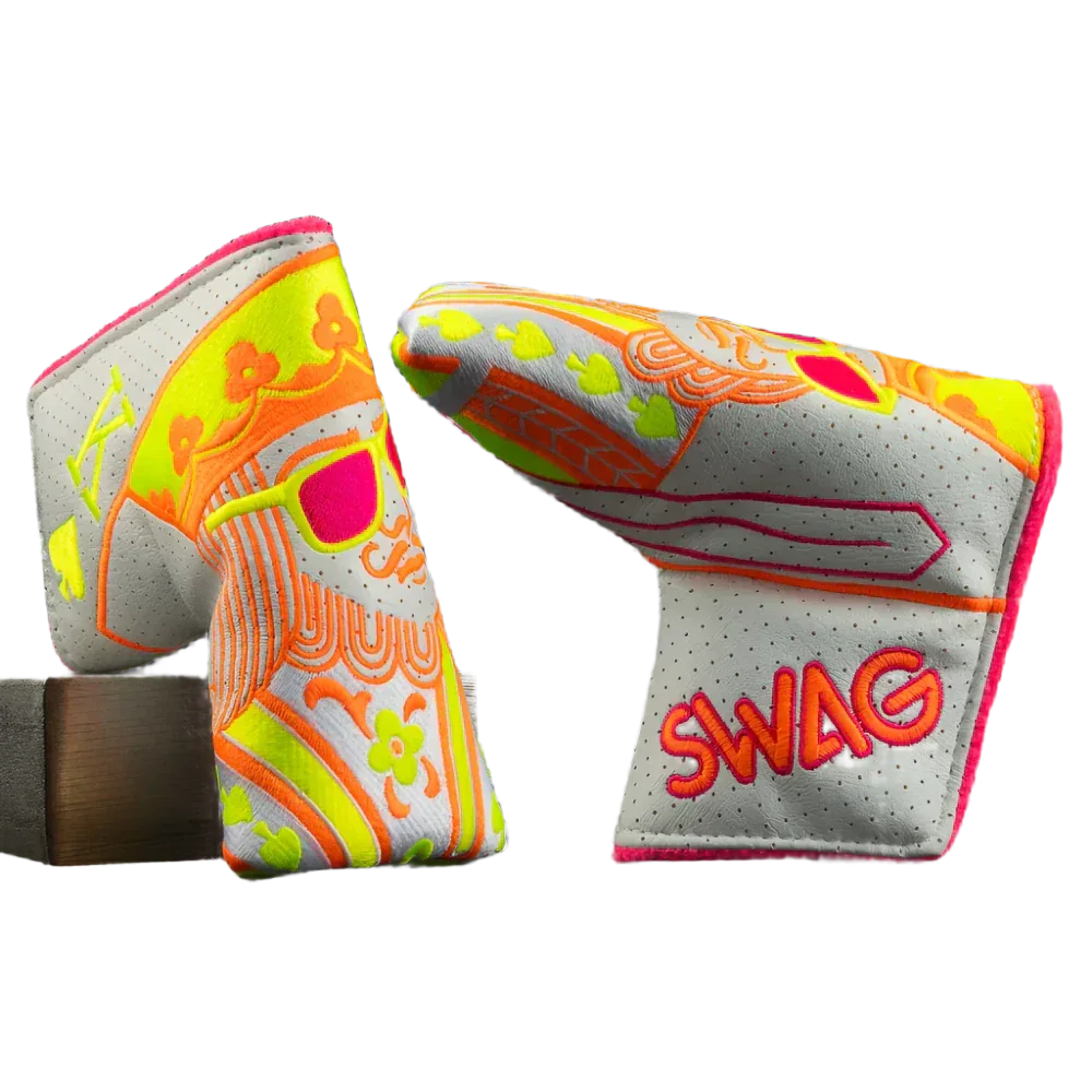 Swag Golf - White/Orange and Bolt King Blade Putter Headcover - GOLF LEAGUE