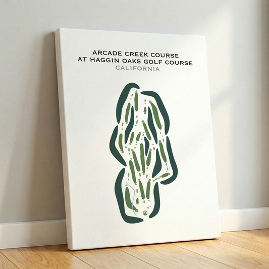 Arcade Creek Course at Haggin Oaks Golf Course, California - Printed Golf Courses