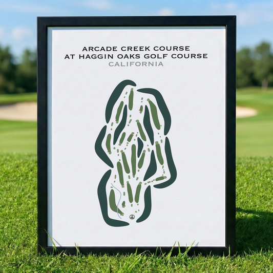 Arcade Creek Course at Haggin Oaks Golf Course, California - Printed Golf Courses