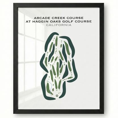 Arcade Creek Course at Haggin Oaks Golf Course, California - Printed Golf Courses