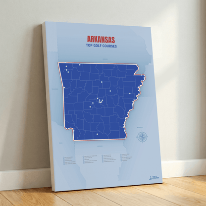 Map of Arkansas Golf Courses