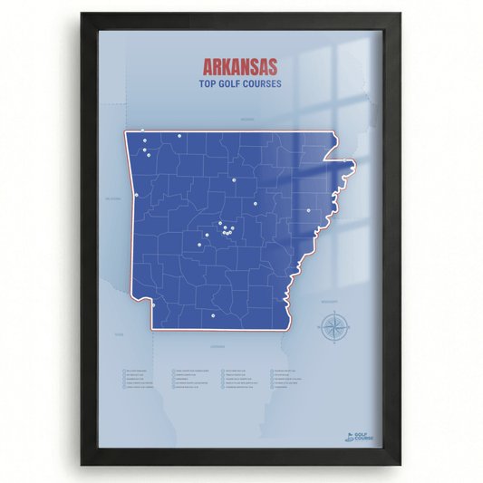 Map of Arkansas Golf Courses