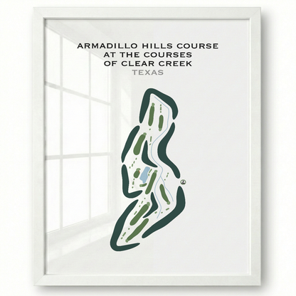 Armadillo Hills Course at The Courses of Clear Creek, Texas - Printed Golf Courses