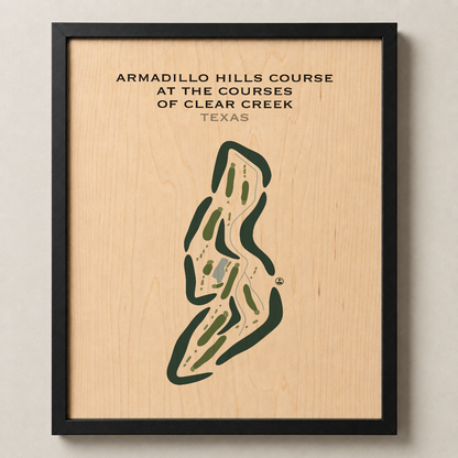 Armadillo Hills Course at The Courses of Clear Creek, Texas - Printed Golf Courses