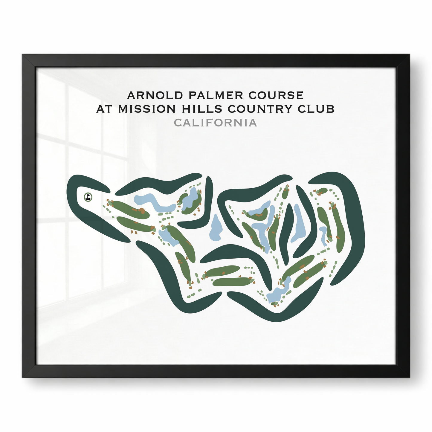 Arnold Palmer at Mission Hills Country Club, California - Printed Golf Courses